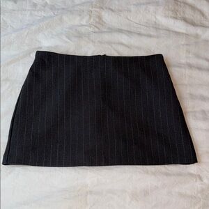 Abercrombie & Fitch Black Pinstripe Mini Skirt